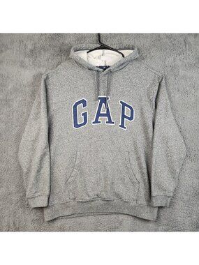 Y2K GAP Spell Out Hoodie Men Extra Large Pullover Sweatshirt Embroidered Vintage
